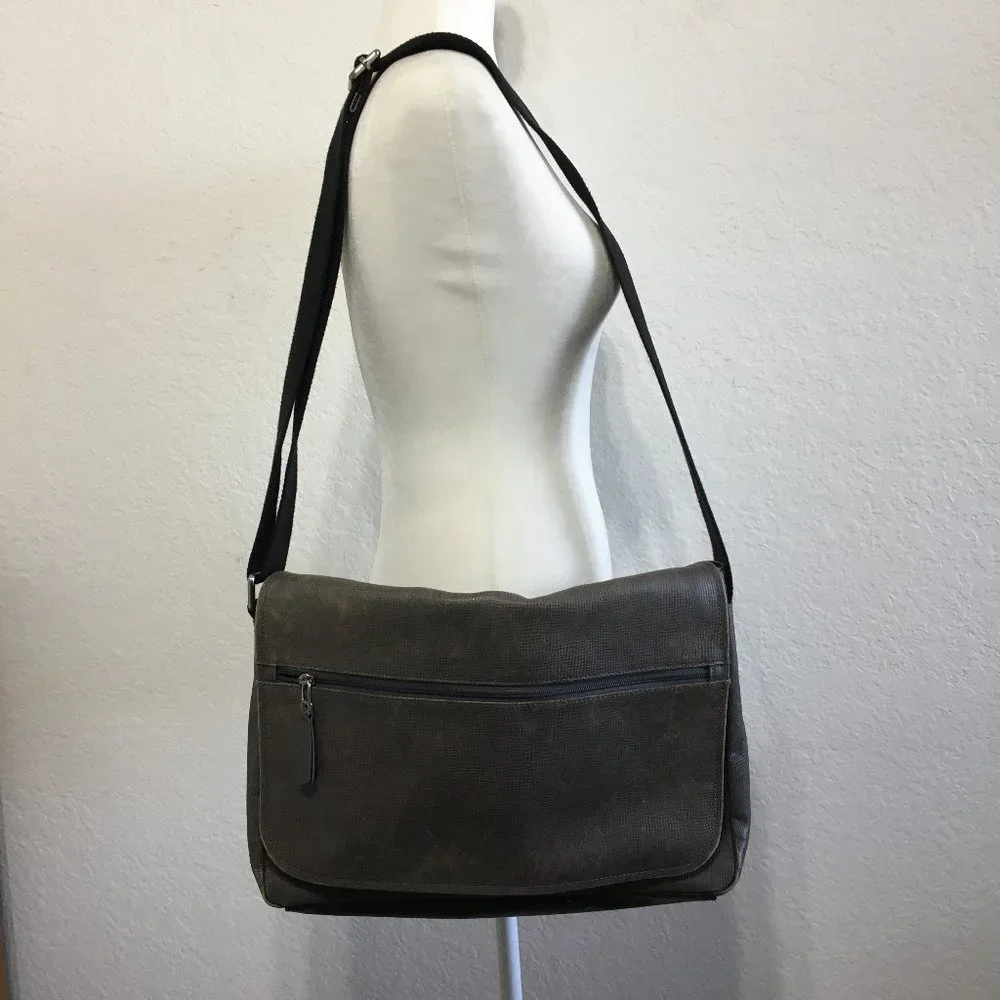 Fossil leather messenger